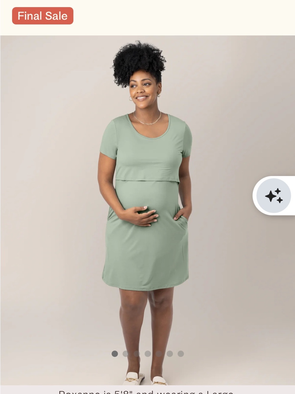 Kindred Bravely Mint Green Maternity Nursing Dress Eleanora Bamboo Never Worn!❤️